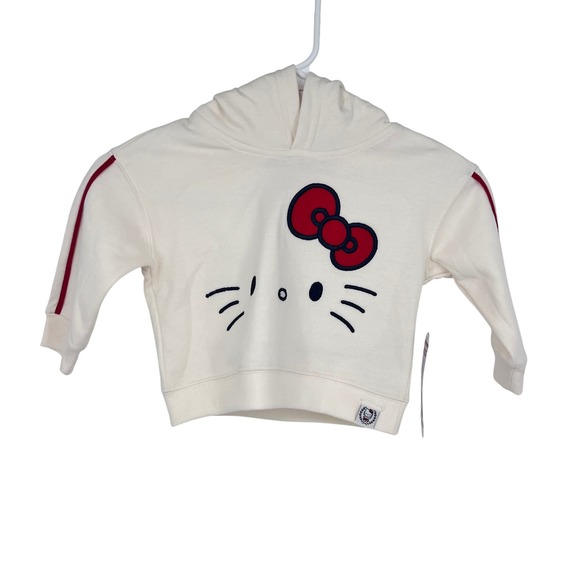 wonder nation Other - Hello Kitty Hoodie Kids 12M Ivory Sanrio Graphic Pullover Striped Winter Cozy
